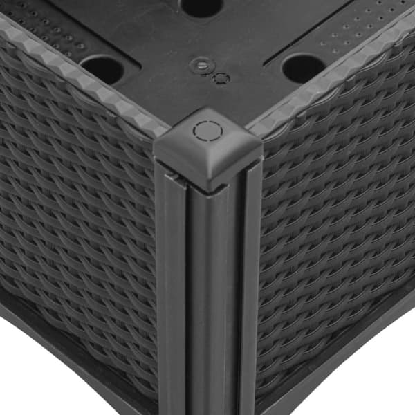 vidaXL plantekasse med ben 40x40x42 cm PP sort
