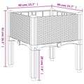 Miniatyrbillede 7 af 8: vidaXL plantekasse med ben 40x40x42 cm PP sort