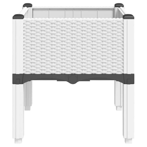 vidaXL Plantekasse med ben hvit 40x40x42 cm PP