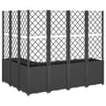 Miniatyrbillede 4 af 9: vidaXL plantekasse med espalier 160x120x140 cm PP sort