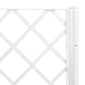 Miniatyrbilde 6 av 8: vidaXL Plantekasse med espalier hvit 120x40x142 cm PP