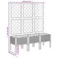 Miniatyrbilde 7 av 8: vidaXL Plantekasse med espalier hvit 120x40x142 cm PP