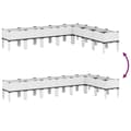Miniatyrbillede 5 af 8: vidaXL plantekasse med ben 200x160x42 cm PP hvid