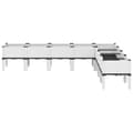 Miniatyrbillede 2 af 8: vidaXL plantekasse med ben 200x160x42 cm PP hvid