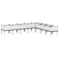 Miniatyrbillede 1 af 8: vidaXL plantekasse med ben 200x160x42 cm PP hvid