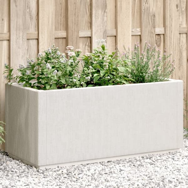 vidaXL plantekasse 80x36x35 cm PP hvid