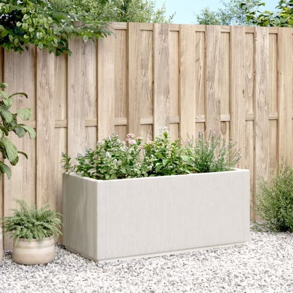 vidaXL plantekasse 80x36x35 cm PP hvid