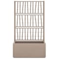Miniatyrbillede 2 af 9: vidaXL plantekasse med espalier 80x36x140 cm PP lysebrun