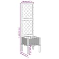 Miniatyrbillede 7 af 8: vidaXL plantekasse med espalier 40x40x142 cm PP brun