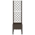 Miniatyrbillede 2 af 8: vidaXL plantekasse med espalier 40x40x142 cm PP brun