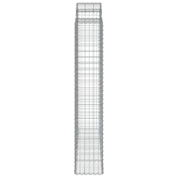 vidaXL Kaarevat kivikorit 11 kpl 200x50x220/240 cm galvanoitu rauta