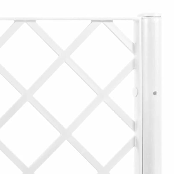 vidaXL Plantekasse med espalier hvit 160x40x142 cm PP