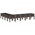 Miniatyrbillede 4 af 8: vidaXL plantekasse med ben 200x160x42 cm PP brun