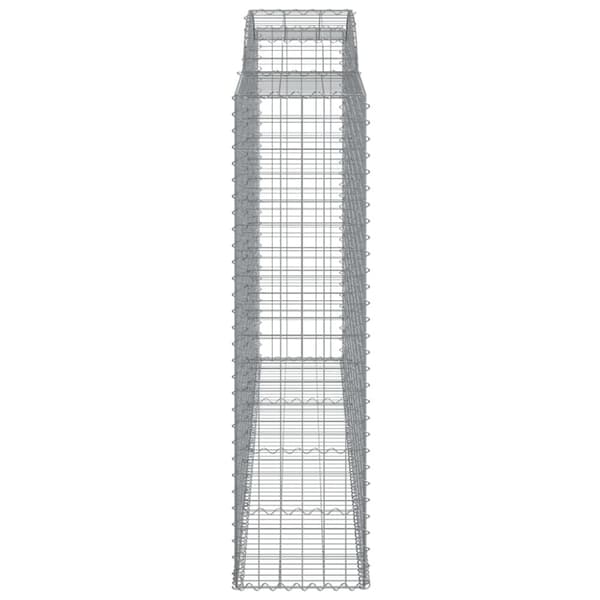vidaXL buede gabionkurve 20 stk. 300x50x180/200 cm galvaniseret jern