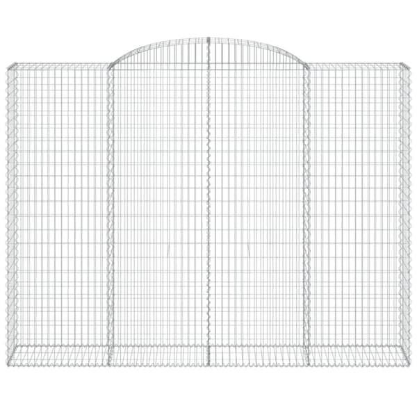 vidaXL buede gabionkurve 13 stk. 300x50x220/240 cm galvaniseret jern
