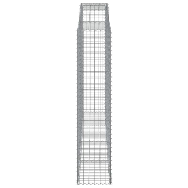 vidaXL buede gabionkurve 13 stk. 300x50x220/240 cm galvaniseret jern