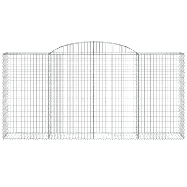 vidaXL buede gabionkurve 30 stk. 300x50x140/160 cm galvaniseret jern
