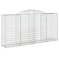 Miniatyrbilde 3 av 6: vidaXL Gabionkurver buede 30 stk 300x50x140/160 cm galvanisert jern