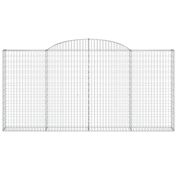 vidaXL Gabionkurver buede 20 stk 300x30x140/160 cm galvanisert jern