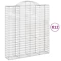 Pikkukuva 2 / 6: vidaXL Kaarevat kivikorit 12 kpl 200x50x220/240 cm galvanoitu rauta