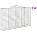 Pikkukuva 2 / 6: vidaXL Kaarevat kivikorit 17 kpl 300x50x180/200 cm galvanoitu rauta