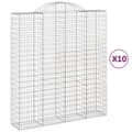 Pikkukuva 2 / 6: vidaXL Kaarevat kivikorit 10 kpl 200x50x220/240 cm galvanoitu rauta