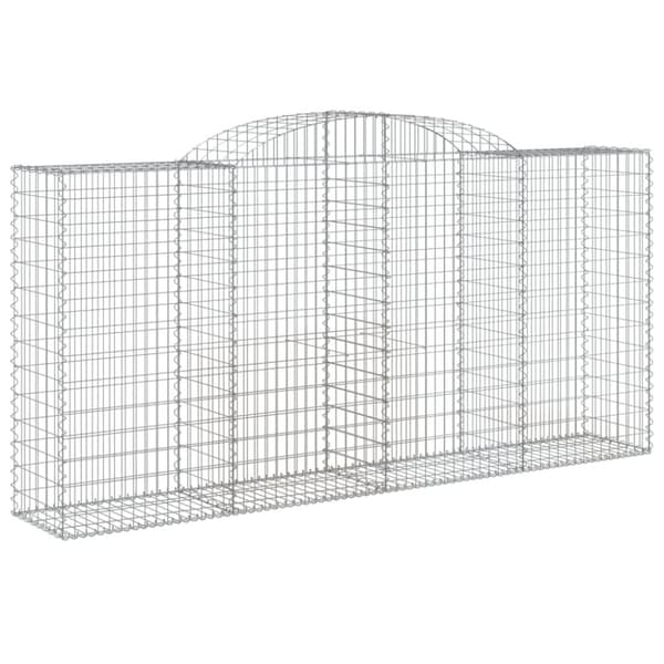vidaXL buede gabionkurve 25 stk. 300x50x140/160 cm galvaniseret jern
