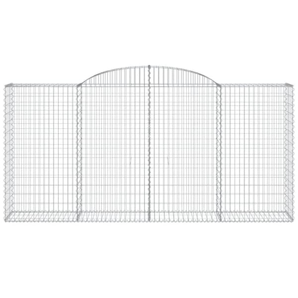 vidaXL buede gabionkurve 25 stk. 300x50x140/160 cm galvaniseret jern