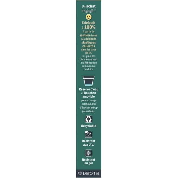 Blomkruka - DEROMA - Quadro Save R - 31L - 35cm - Vit