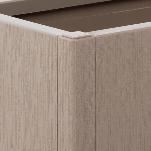 vidaXL Plantekasse lysebrun 80x36x35 cm PP
