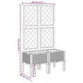 Miniatyrbillede 7 af 8: vidaXL plantekasse med espalier 80x40x142 cm PP brun