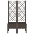 Miniatyrbillede 2 af 8: vidaXL plantekasse med espalier 80x40x142 cm PP brun