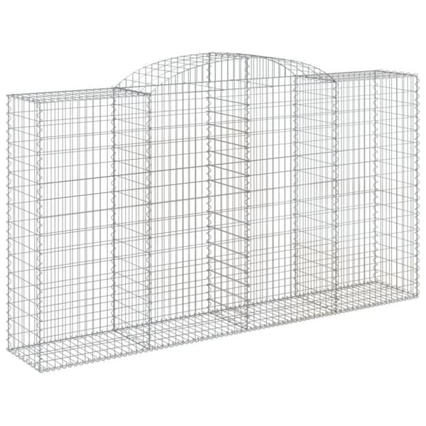 vidaXL Gabionkurver buede 20 stk 300x50x160/180 cm galvanisert jern