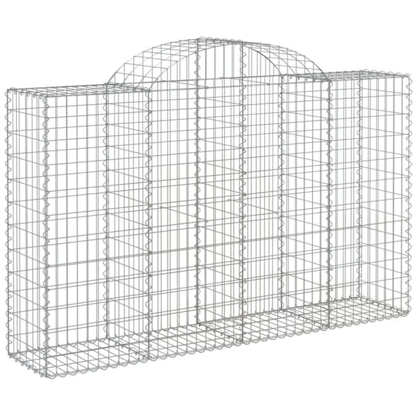vidaXL Kaarevat kivikorit 50 kpl 200x50x120/140 cm galvanoitu rauta