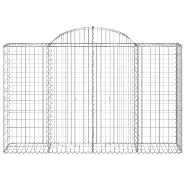vidaXL Kaarevat kivikorit 50 kpl 200x50x120/140 cm galvanoitu rauta