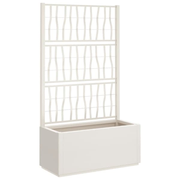 vidaXL plantekasse med espalier 80x36x140 cm PP hvid