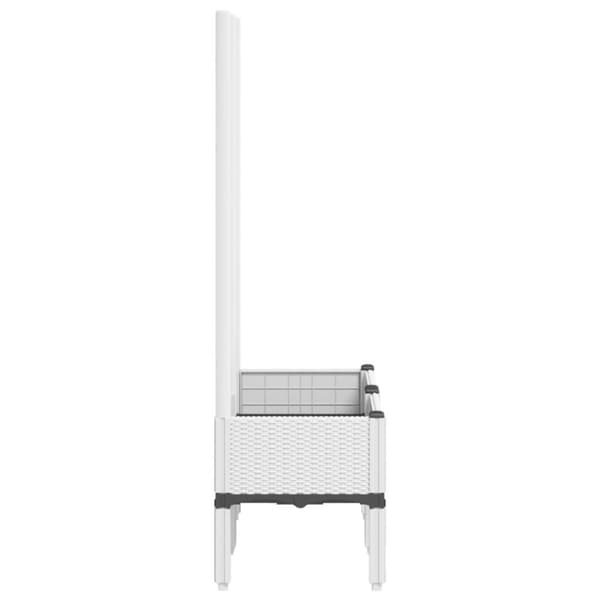 vidaXL plantekasse med espalier 80x40x142 cm PP hvid