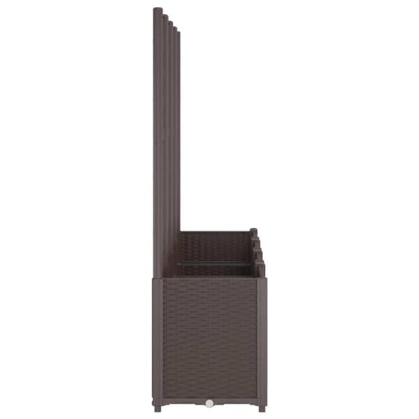 vidaXL Plantekasse med espalier brun 160x40x140 cm PP