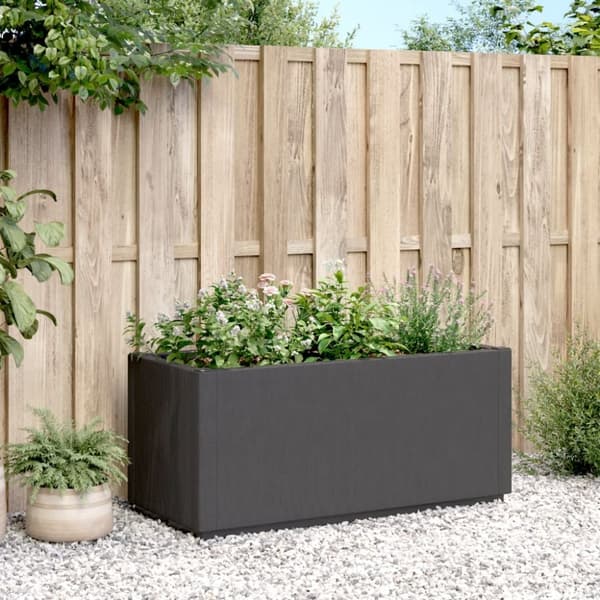 vidaXL Odlingslåda mörkgrå 80x36x35 cm PP
