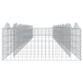 Miniatyrbilde 3 av 5: vidaXL Buet gabion høybed 800x100x50 cm galvanisert jern