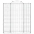 Miniatyrbilde 4 av 6: vidaXL Gabionkurver buede 20 stk 200x50x220/240 cm galvanisert jern