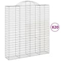 Miniatyrbilde 2 av 6: vidaXL Gabionkurver buede 20 stk 200x50x220/240 cm galvanisert jern