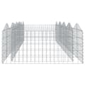 Miniatyrbilde 3 av 5: vidaXL Buet gabion høybed 400x100x50 cm galvanisert jern