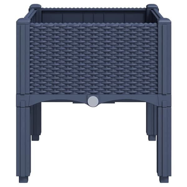 vidaXL plantekasse med ben 40x40x42 cm PP grå