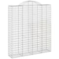 Miniatyrbilde 3 av 6: vidaXL Gabionkurver buede 18 stk 200x50x220/240 cm galvanisert jern
