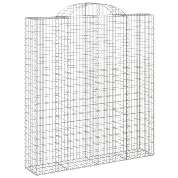 vidaXL Gabionkurver buede 18 stk 200x50x220/240 cm galvanisert jern