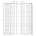 Miniatyrbilde 4 av 6: vidaXL Gabionkurver buede 18 stk 200x50x220/240 cm galvanisert jern