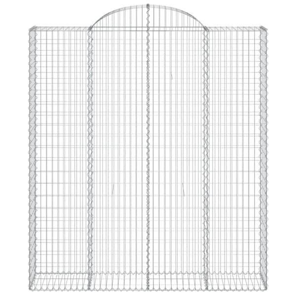 vidaXL Gabionkurver buede 18 stk 200x50x220/240 cm galvanisert jern