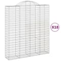 Miniatyrbilde 2 av 6: vidaXL Gabionkurver buede 18 stk 200x50x220/240 cm galvanisert jern