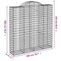 Miniatyrbillede 6 af 6: vidaXL buede gabionkurve 13 stk. 200x50x200/220 cm galvaniseret jern